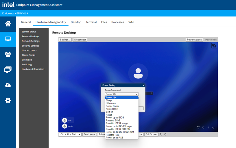 Intel EMA interface